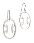 sterling silver oval arabesque earrings