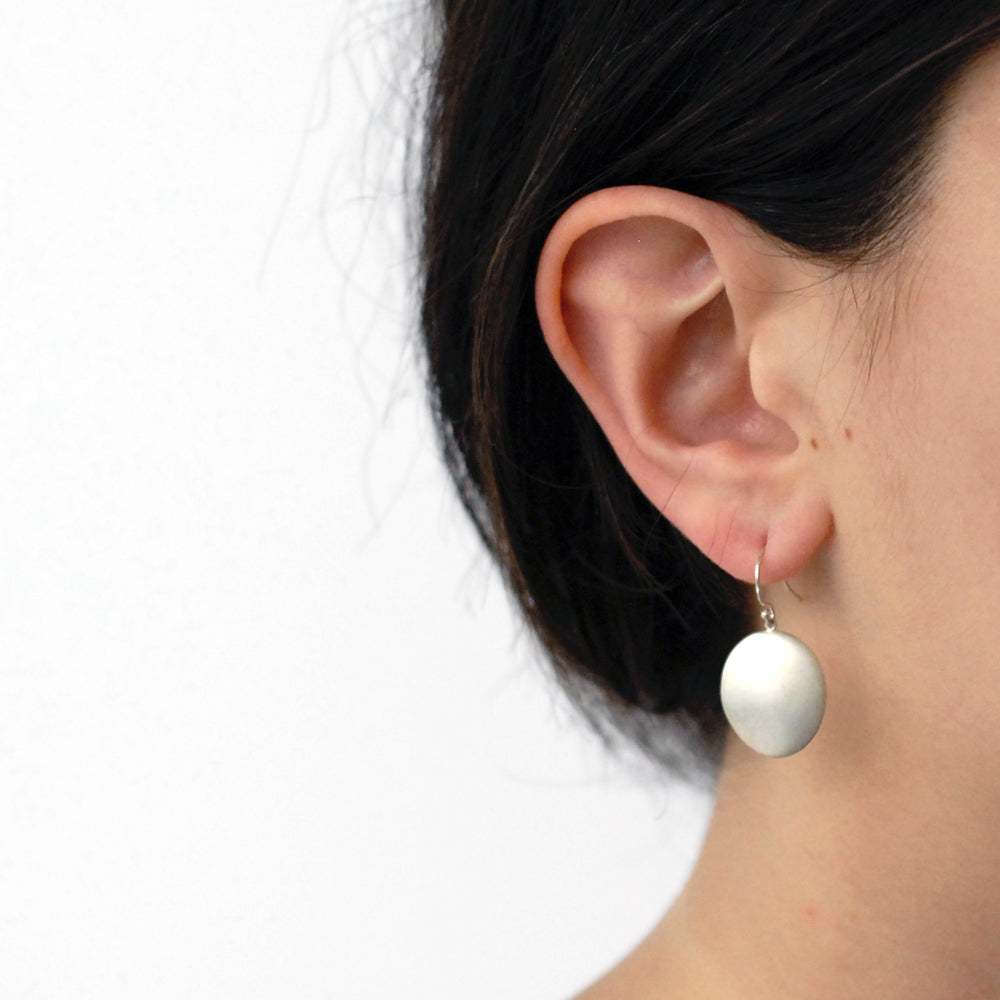 large disc drop earrings