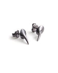 sterling silver plated in black rhodium talon studs