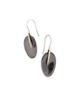 black rhodium with sterling silver point / small petal and point earrings
