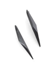 sterling silver plated in black rhodium long shard studs