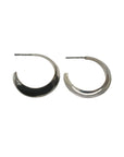 sterling silver plated in black rhodium minor eclipse hoops