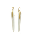 sterling silver and 18k yellow gold long totem earrings
