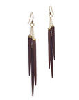 bloodwood/bronze wood point cluster earrings