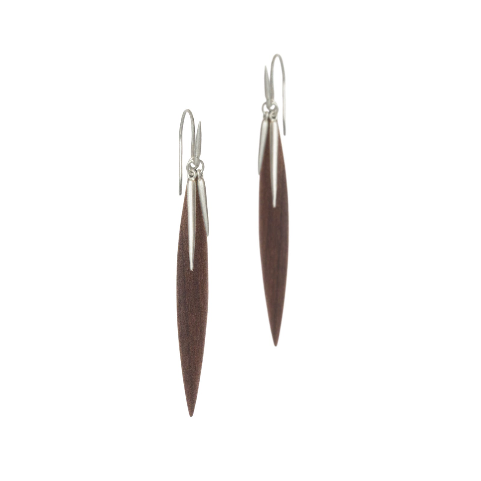 Wood sale turned earrings