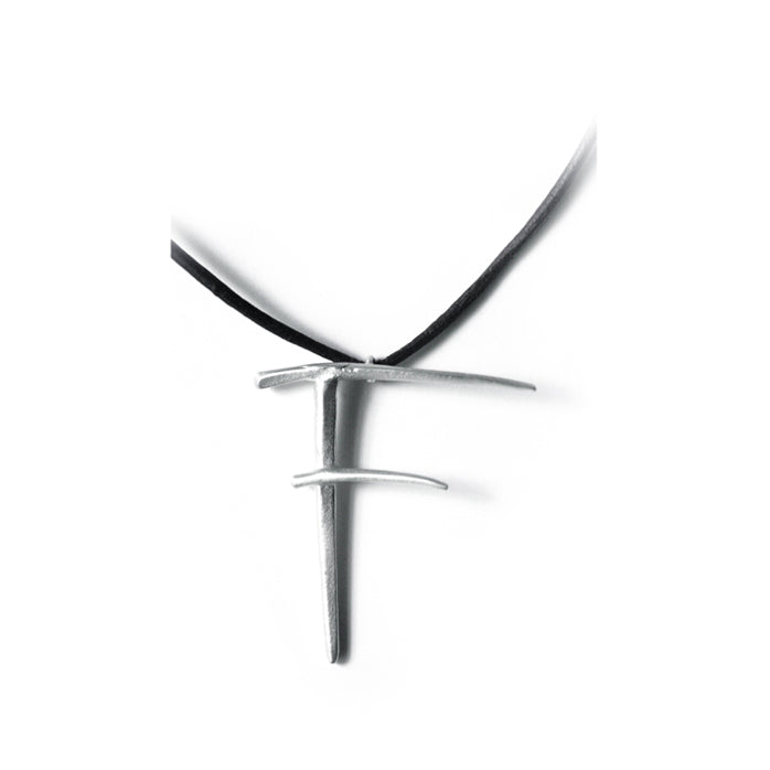 F / sterling silver lettres pendant