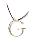 G / 14k yellow gold lettres pendant