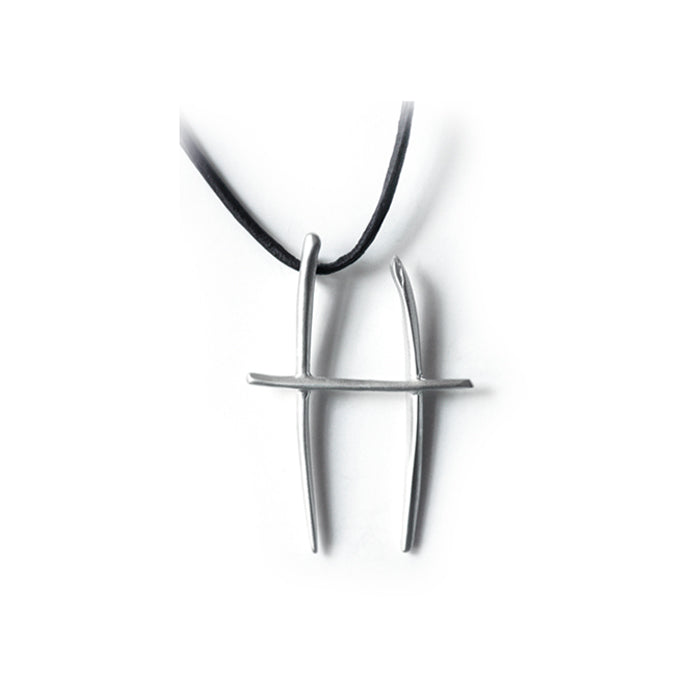 H / sterling silver lettres pendant