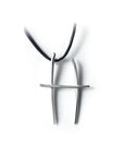 H / sterling silver lettres pendant