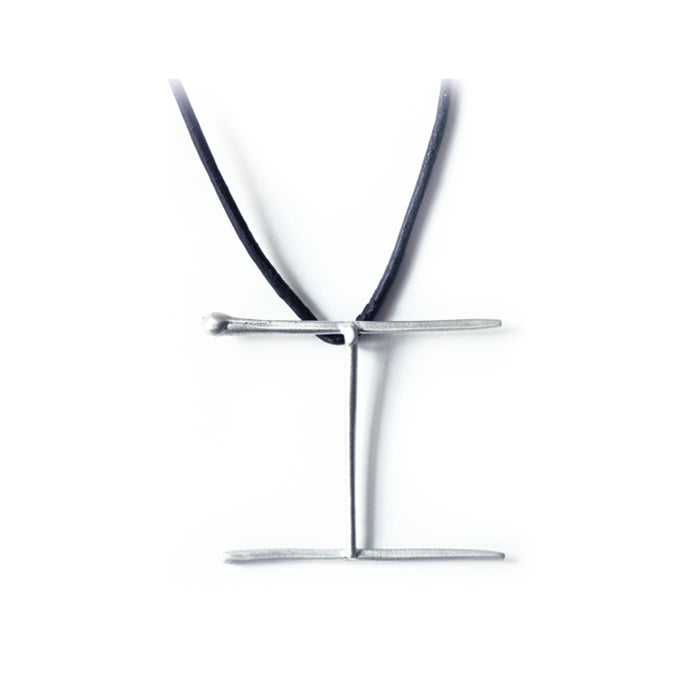 I / sterling silver lettres pendant