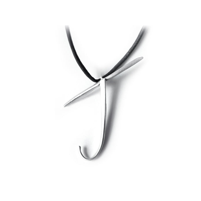 J / sterling silver lettres pendant
