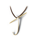 J / 14k yellow gold lettres pendant