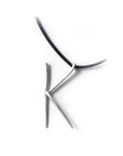 K / sterling silver lettres pendant