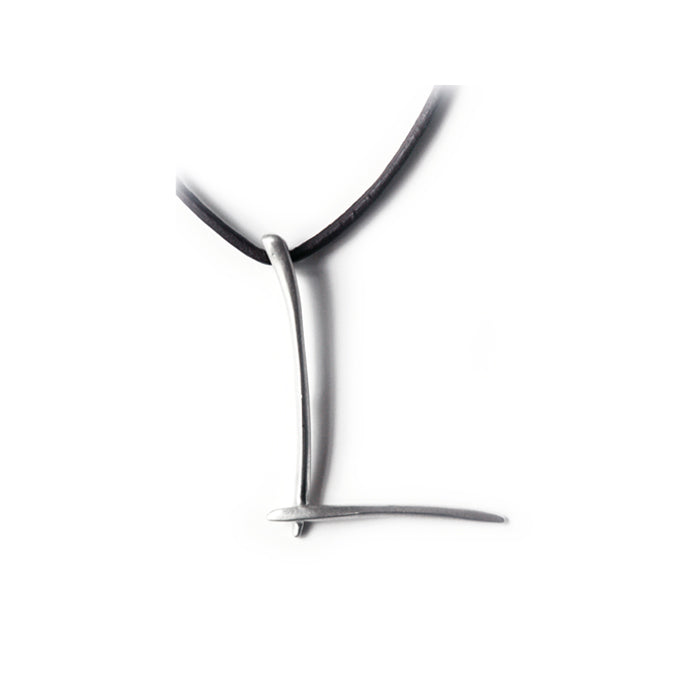 L / sterling silver lettres pendant