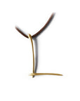 L / 14k yellow gold lettres pendant