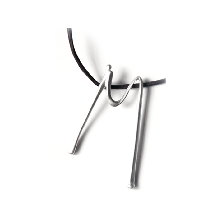 M / sterling silver lettres pendant