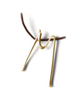 M / 14k yellow gold lettres pendant