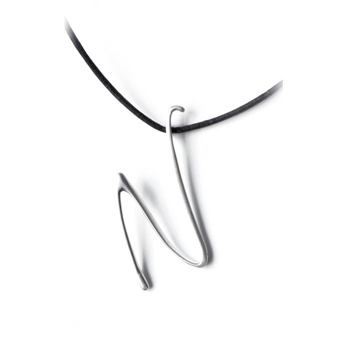N / sterling silver lettres pendant