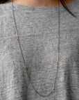 long mirrored points necklace