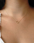 offset circle necklace