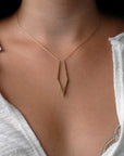 diamond mirror trace necklace