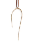 14k yellow gold drawn pendant