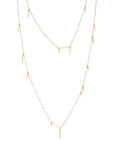 18k yellow gold / 18" small point scatter necklace