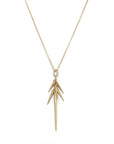 18k yellow gold small point cluster necklace