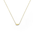 18k yellow gold / grain tiny totem necklace