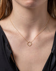 pavé clover necklace