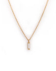 Default Title vertical baguette diamond necklace