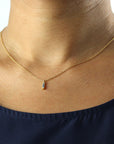 vertical baguette diamond necklace