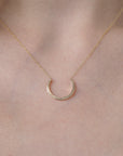 diamond crescent necklace