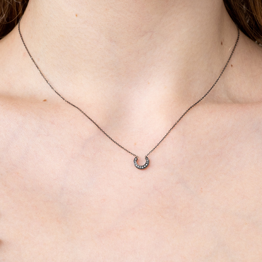  diamond crescent necklace