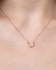 diamond crescent necklace