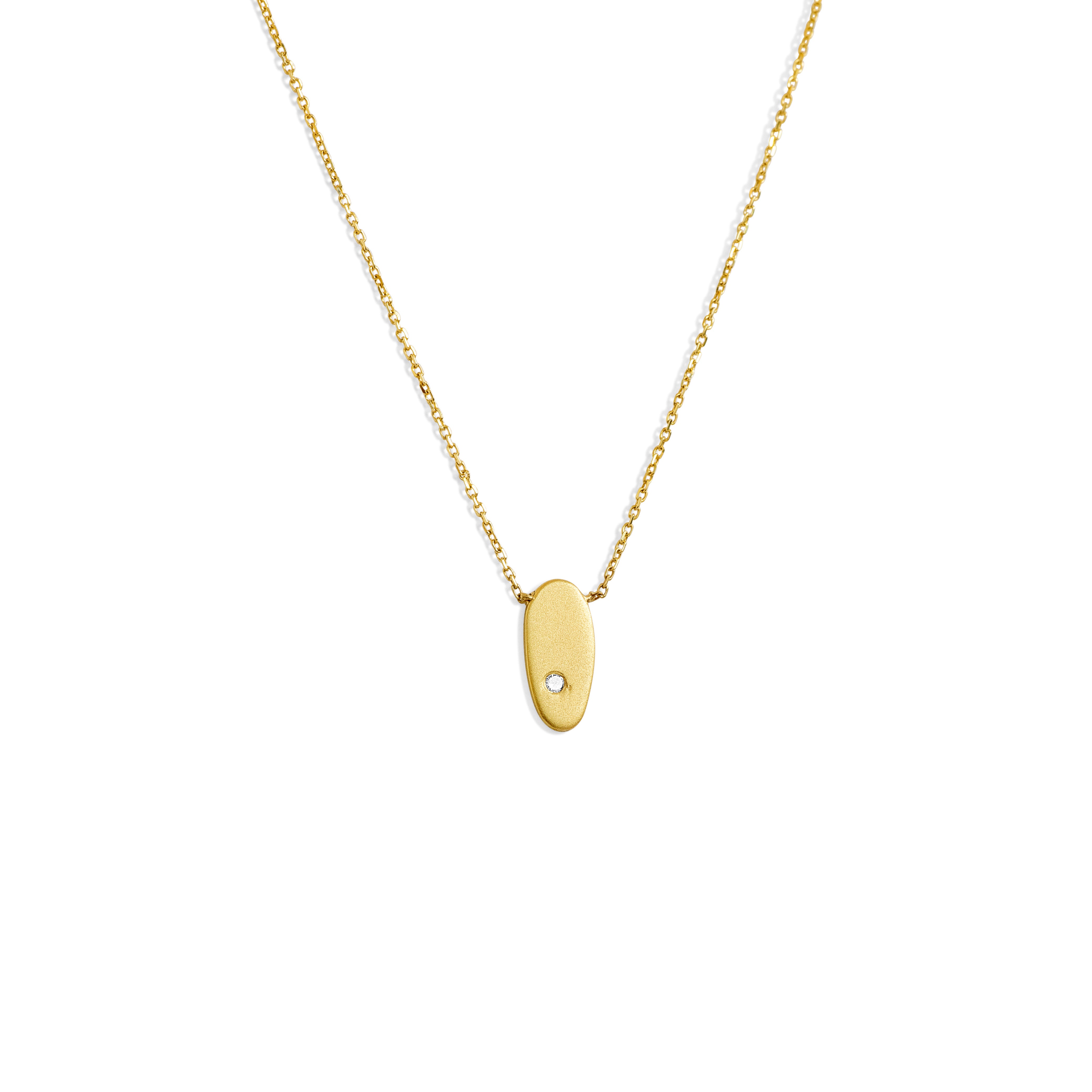 oval (21&quot;) diamond totem necklace