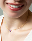 pink sapphire necklace