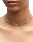 simple gray diamond necklace