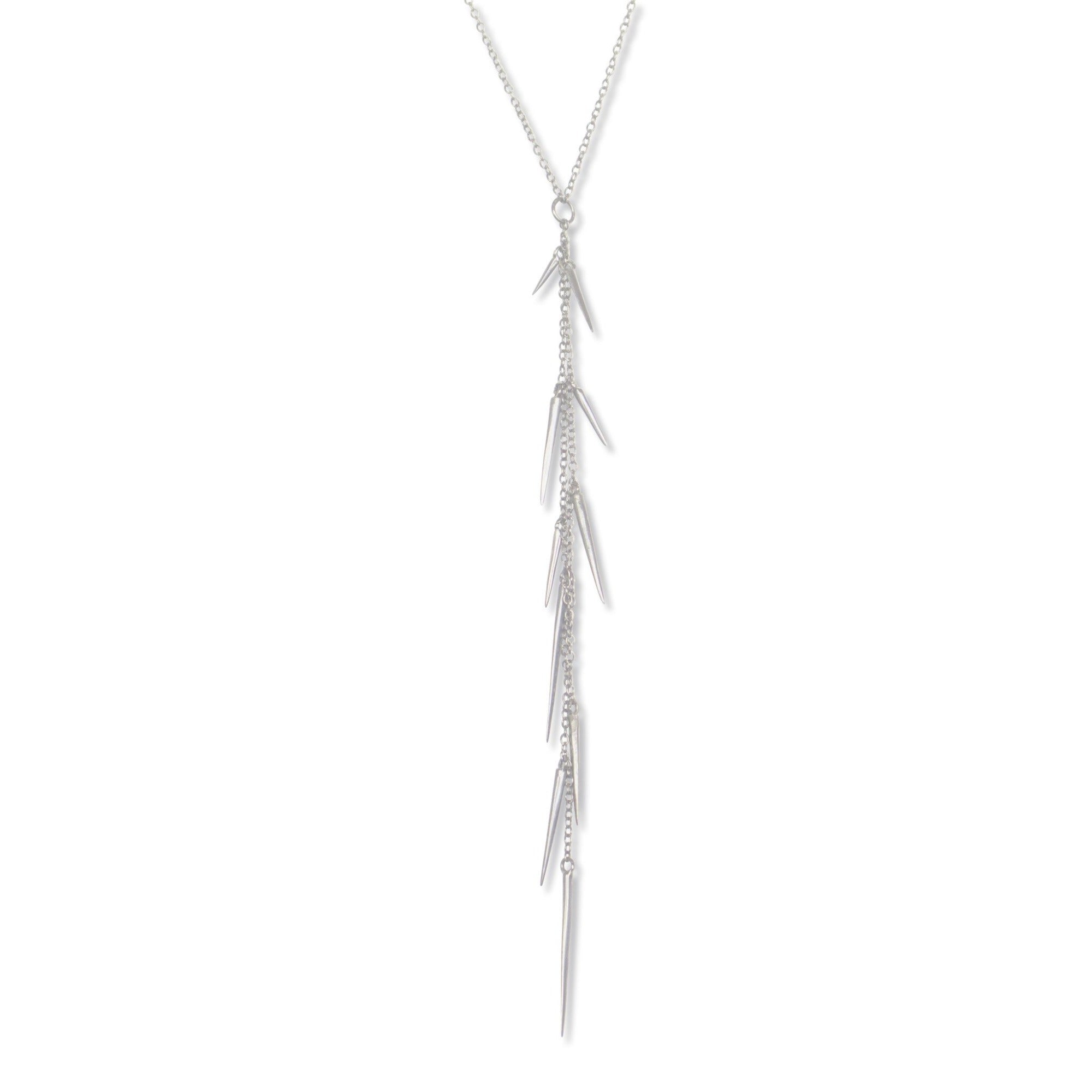  small point long drop necklace