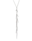 small point long drop necklace