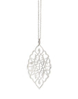 sterling silver / 27" sterling silver chain arabesque petal pendant