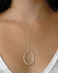 drawn "o" drop necklace