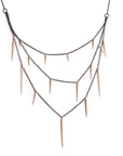 small point three tier necklace