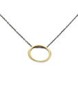 18k yellow gold floating torque pendant