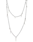 sterling silver/oxidized silver / 18" small point scatter necklace