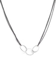 sterling silver small "o" trinity necklace