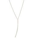 sterling silver pendant on a sterling silver chain curved stake pendant