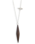 rosewood/sterling silver wood ficelle necklace