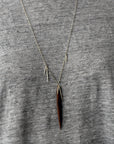 wood point scatter necklace