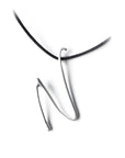 N / sterling silver lettres pendant